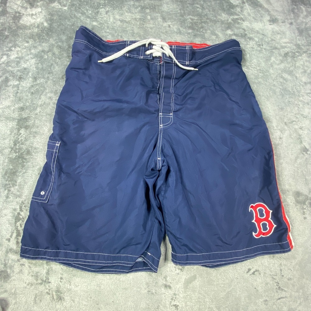 Boston Red Sox Swim Trunks Mens 2XL Navy Blue MLB Board Shorts Mesh Baseball